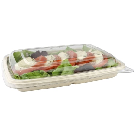 Abena Lids, To-Go Containers, Fits Abena Eco Products No 133211 & No 133212 Rectangular Trays, PK300 133213